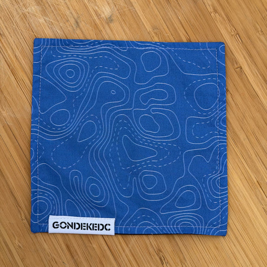 GondekEDC Topo 2.0 Blue Hamilton Hank 7x7 – Cotton & Microfiber Handkerchief – Made in USA