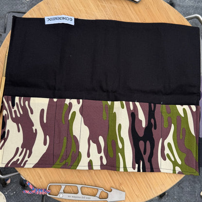 GondekEDC Green Camo EDC Gear Roll – 7-Pocket Handmade Organizer – Made in USA