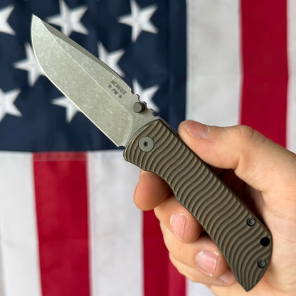 McNees PM MAC2 3″ Knife – Swerve Bronze Titanium, MagnaCut Stonewash Blade, Frame Lock – Made in USA (2497)