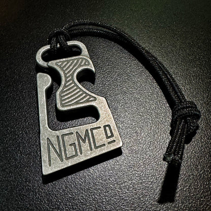 NGMCo. The Minion 2.05" Titanium Belt Hook Key Clip – Pry, Bottle Opener, 1/4" Wrench, 6Al4V – Made in USA
