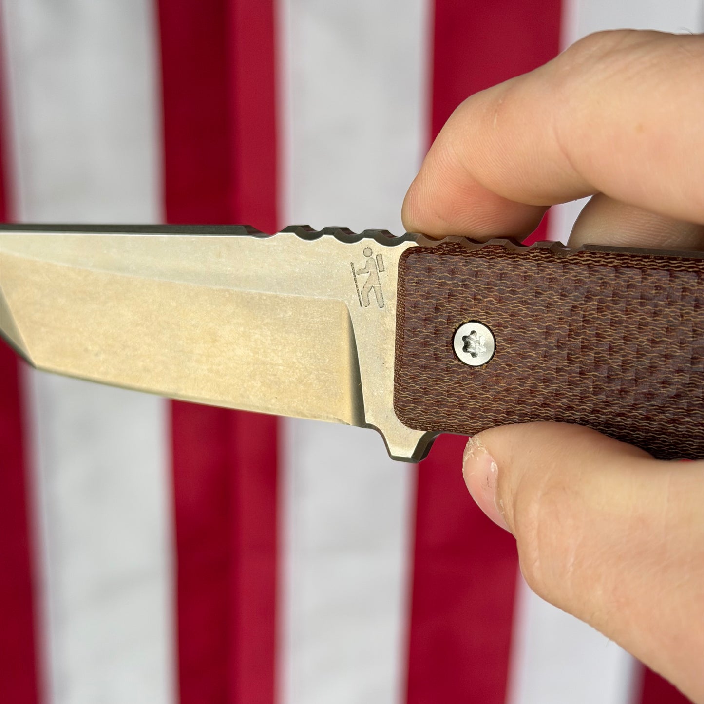 The Back Door: Used – Dauntless Manufacturing The Hiker 3.5" Tanto Fixed Blade, 20CV, Micarta, Kydex Sheath – BS ATL 2023 Exclusive – Made in USA