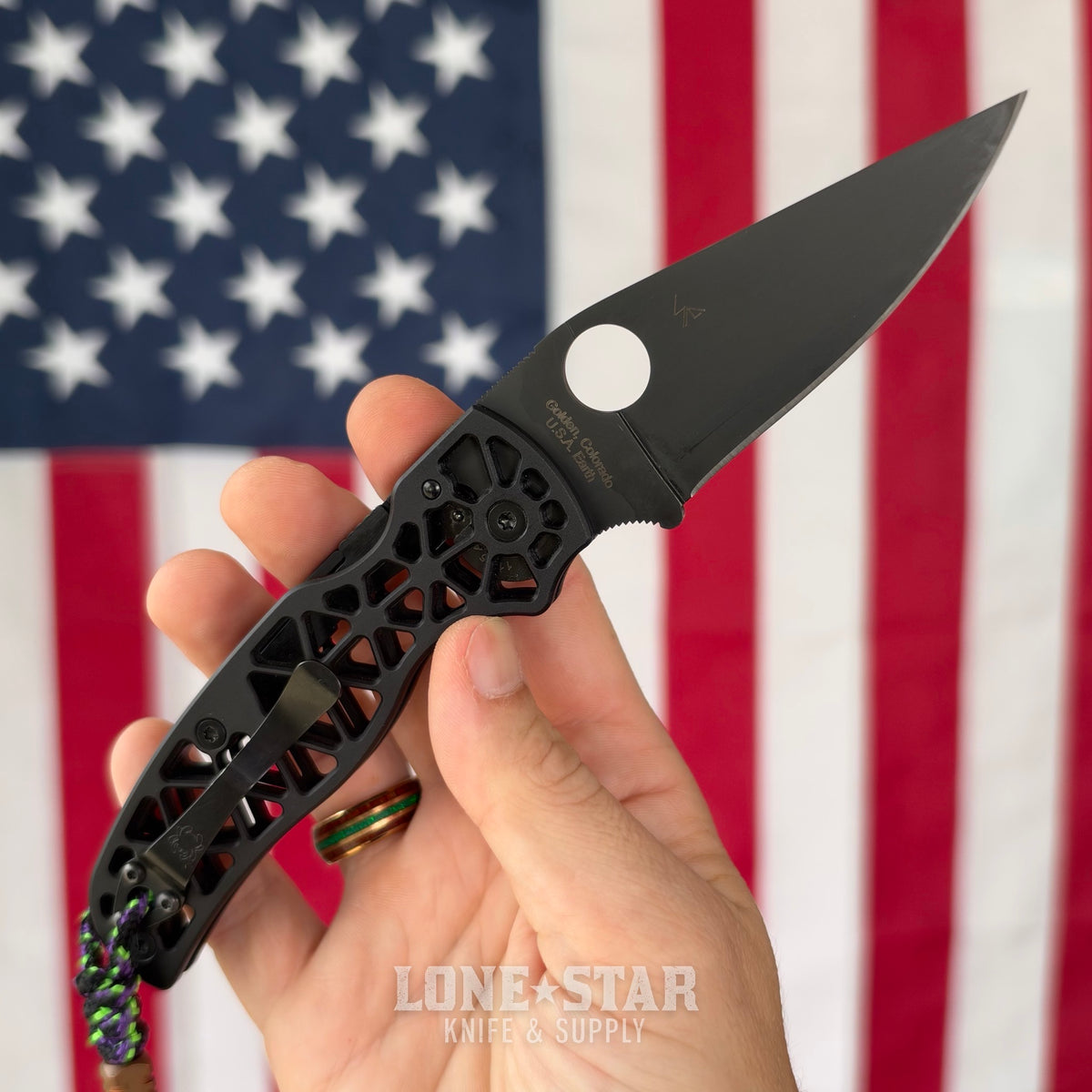 The Back Door: Spyderco Edgerati - 3.57" CPM S30V, Machined Aluminum, Compression Lock - Made in USA (Trade In)