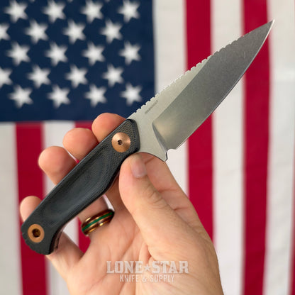 The Back Door: Benchmade Dacian Fixed Blade - CPM MagnaCut Spear Point, Custom Badger Claw Outfitters Sheath - Made in USA (Trade In)