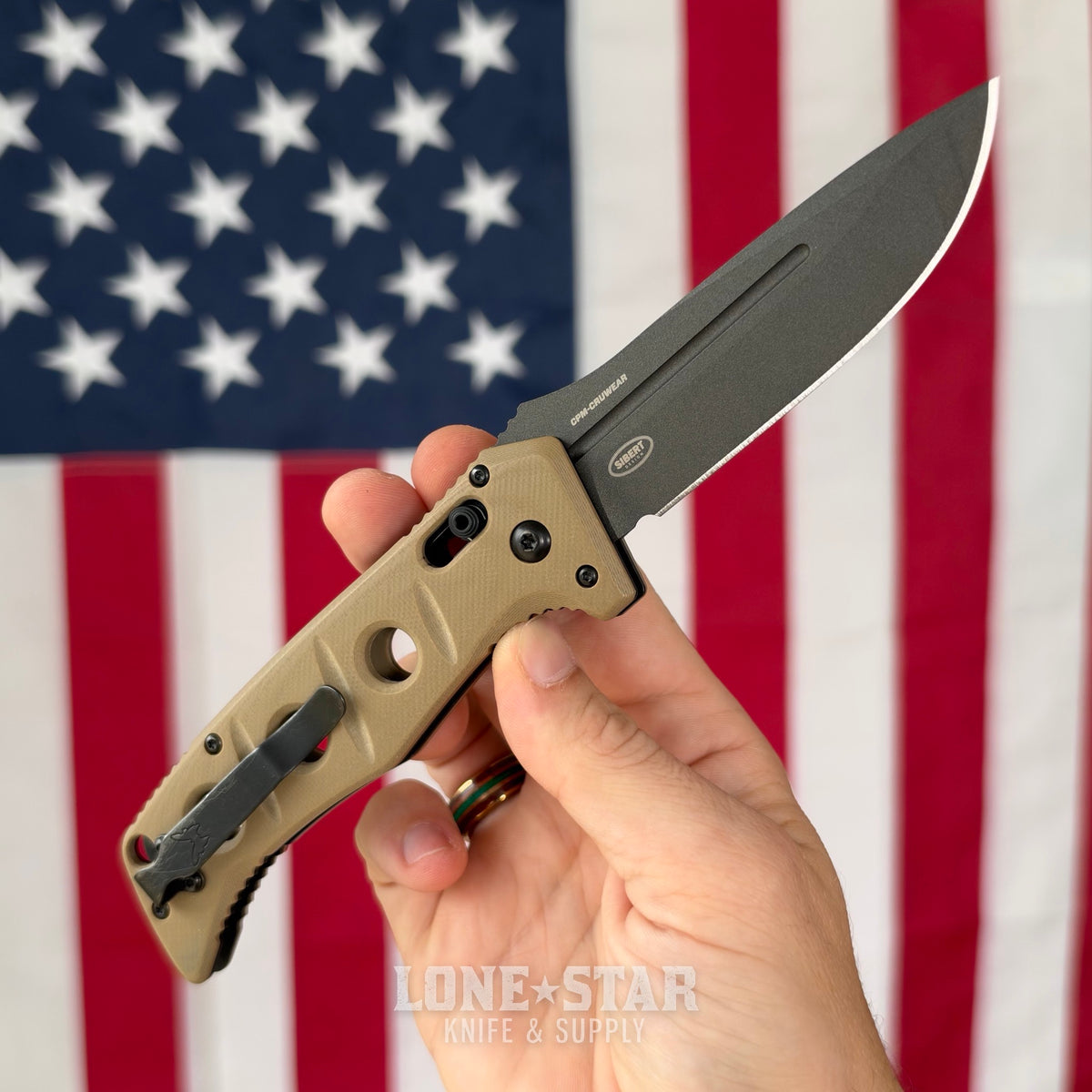 The Back Door: Benchmade Auto Adamas - 3.78" CPM-CruWear, Desert Tan G10, Auto-AXIS - Made in USA (2750GY-3) (Trade In)