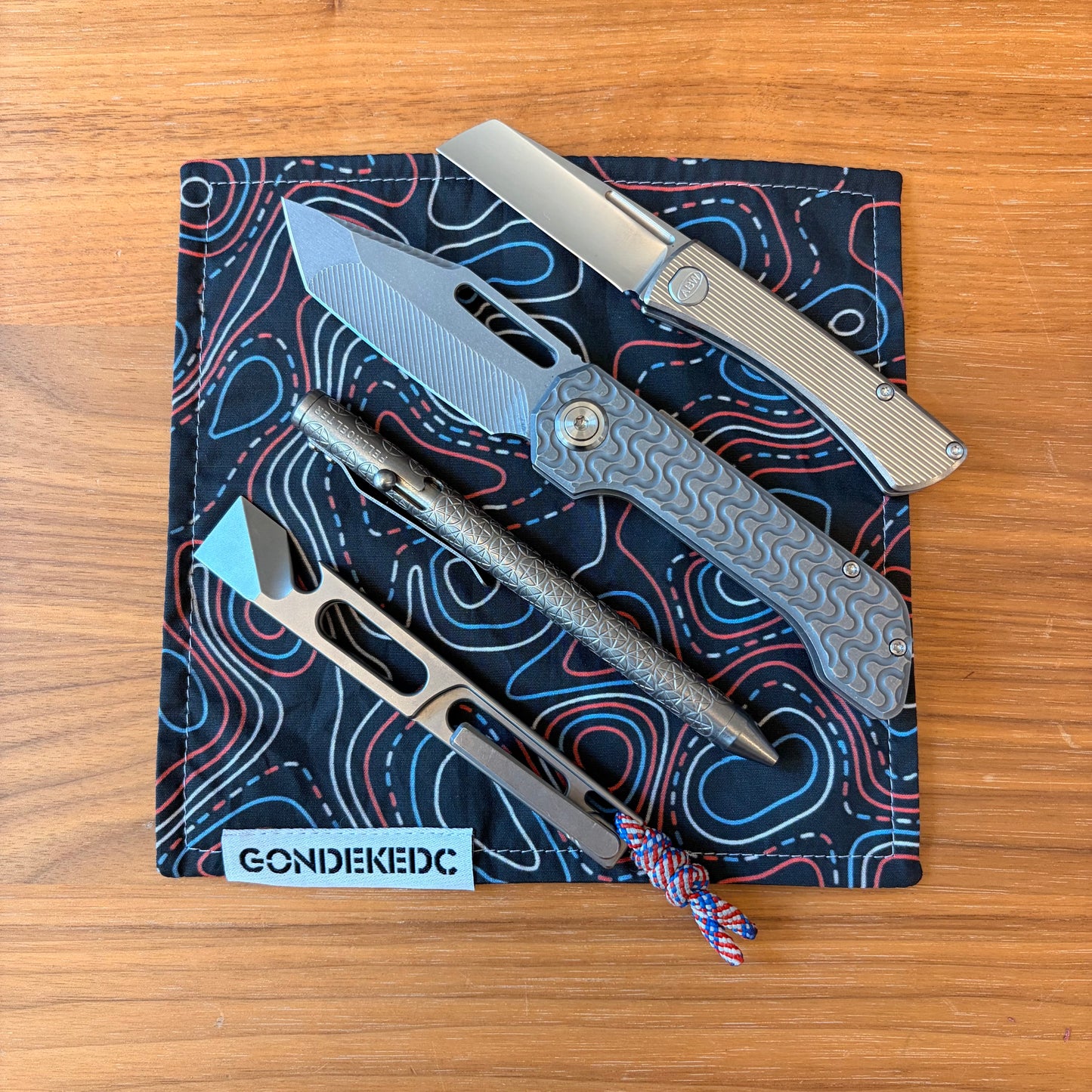 GondekEDC USA Topo 2.0 Hamilton Hank 7x7 – Cotton & Microfiber Handkerchief – Made in USA