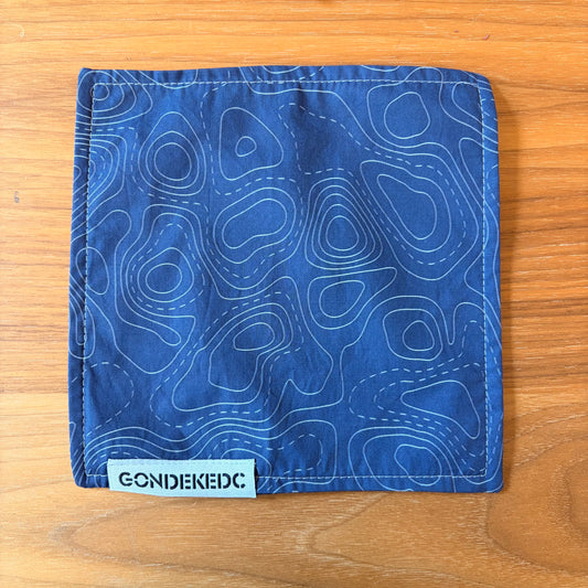 GondekEDC Navy Topo 2.0 Hamilton Hank 7x7 – Cotton & Microfiber Handkerchief – Made in USA