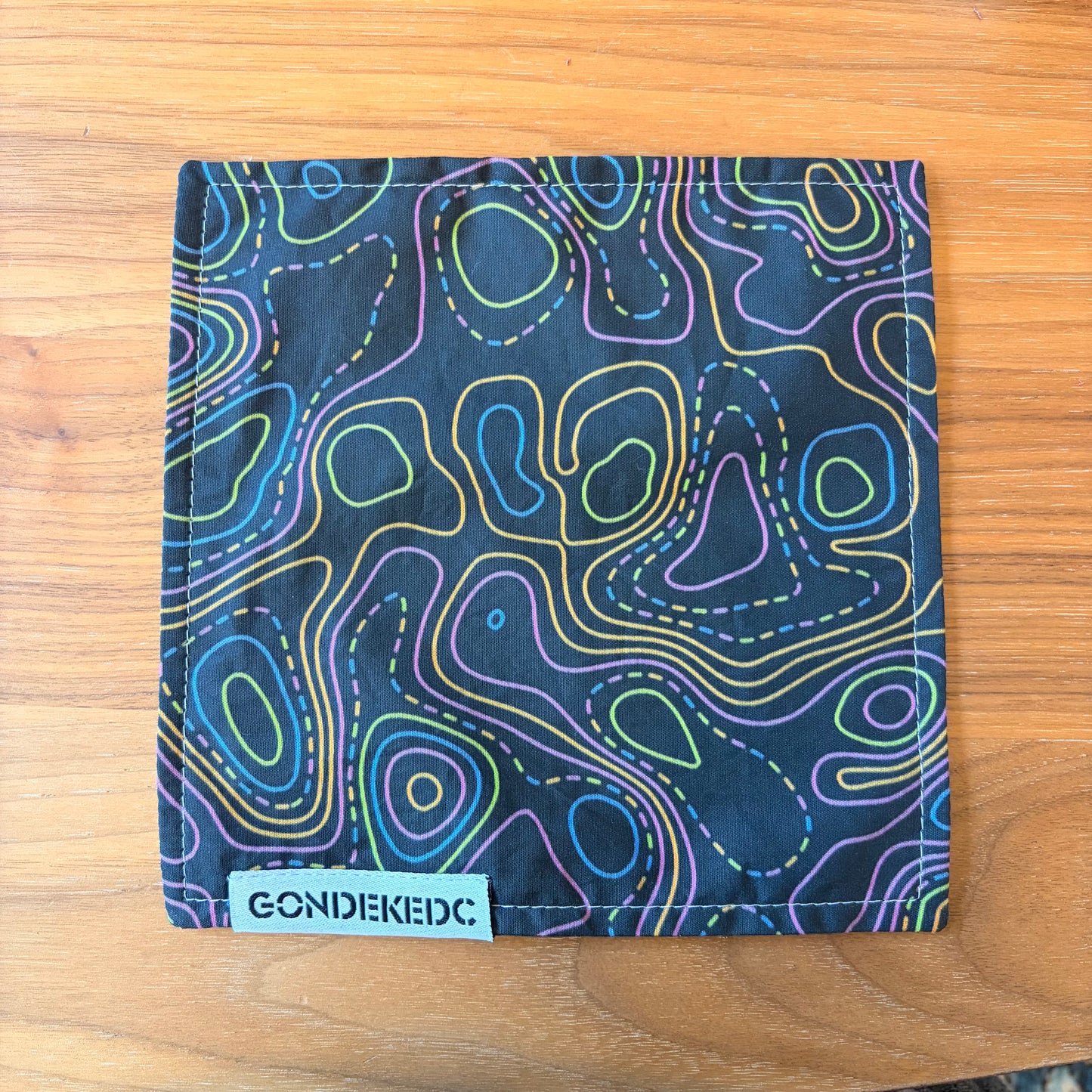 GondekEDC 80s Camo Topo 2.0 Hamilton Hank 7x7 – Cotton & Microfiber Handkerchief – Made in USA