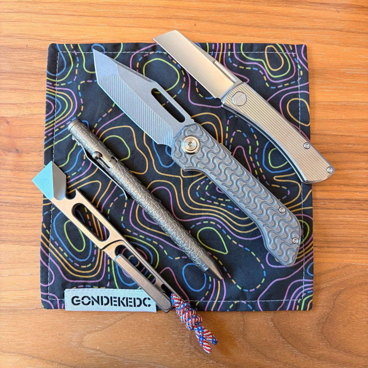 GondekEDC 80s Camo Topo 2.0 Hamilton Hank 7x7 – Cotton & Microfiber Handkerchief – Made in USA