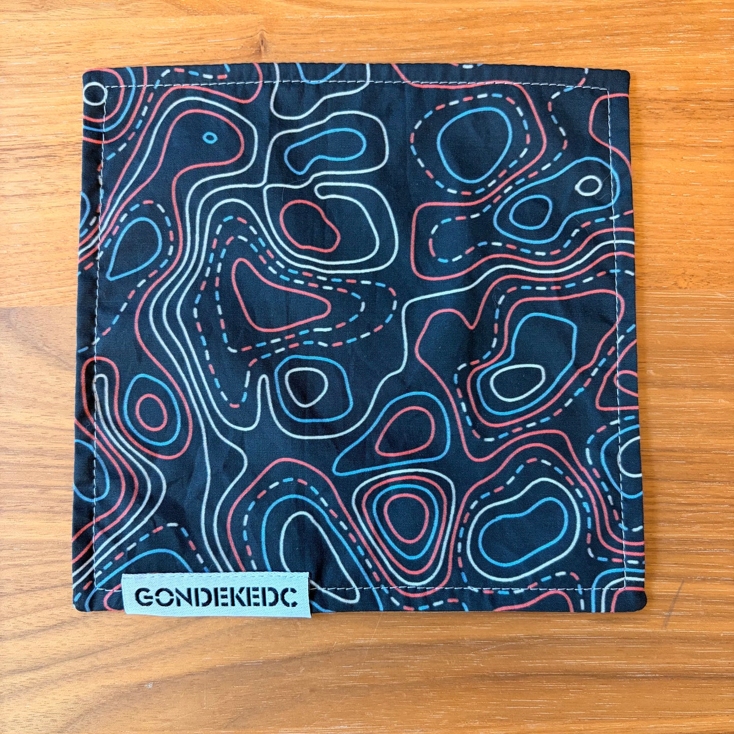GondekEDC USA Topo 2.0 Hamilton Hank 7x7 – Cotton & Microfiber Handkerchief – Made in USA