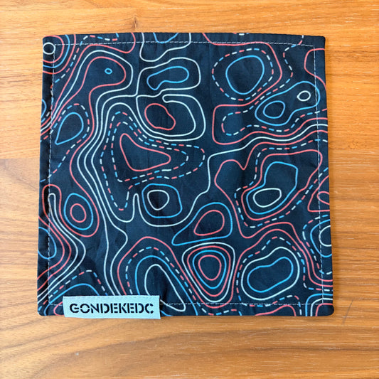 GondekEDC USA Topo 2.0 Hamilton Hank 7x7 – Cotton & Microfiber Handkerchief – Made in USA