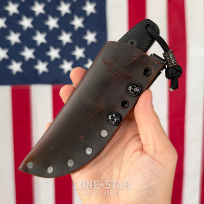 The Back Door: Reiff Knives Circadian - 3.28" CPM MagnaCut, Canvas Micarta, Leather Sheath with Ulticlip - Made in USA (Trade In)