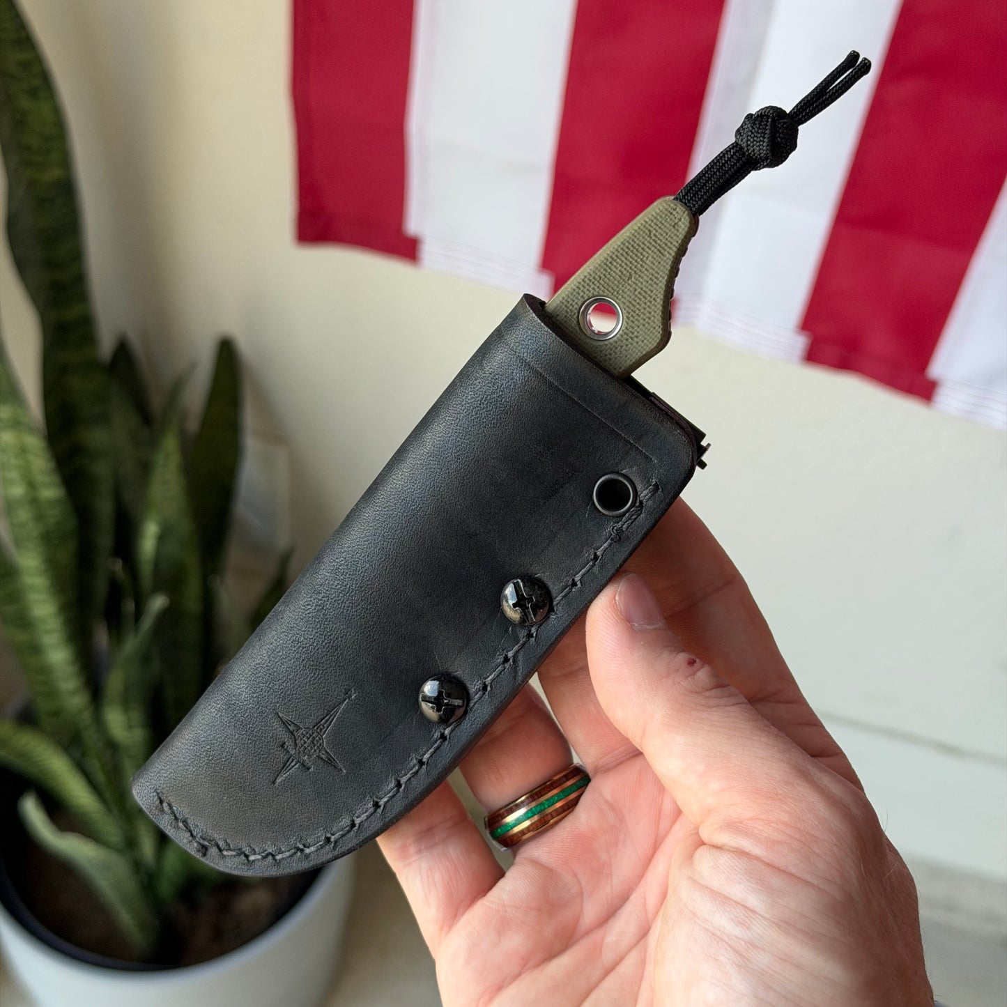 Heretic Kobold Bowie 2.8" Fixed Blade – Bronze Blade, OD Green G10, MagnaCut – Made in USA (H065-7A-OD-G10)