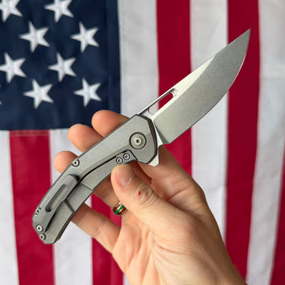 The Back Door: Tactile Knife Co. Archer Knife - Feathered Titanium Scales, MagnaCut 63–64 HRC - Made in USA (DOB 2/07/2024) (Used)