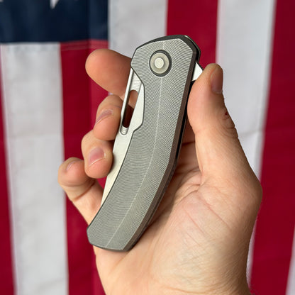 The Back Door: Tactile Knife Co. Archer Knife - Feathered Titanium Scales, MagnaCut 63–64 HRC - Made in USA (DOB 2/07/2024) (Used)