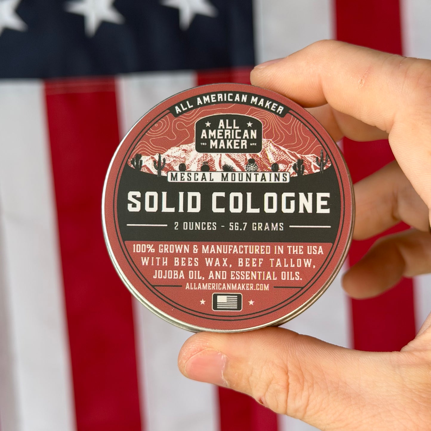 All American Maker Mescal Mountain Solid Cologne 2oz – Made in USA