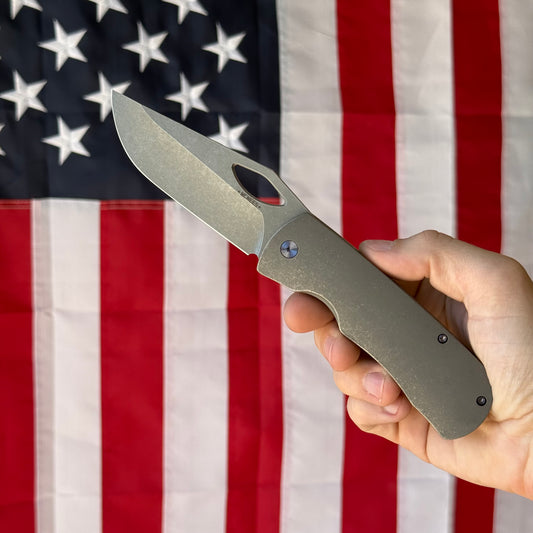 Dixon Folding Knife – Titanium Frame Lock, 3.75″ MagnaCut Blade, Made in USA