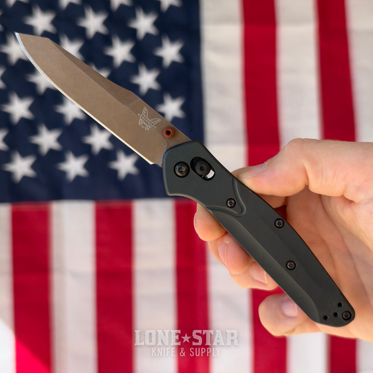 The Back Door: Benchmade Osborne - S90V Reverse Tanto, Taiga Green Aluminum - Made in USA (940FE-2601) (Trade In)