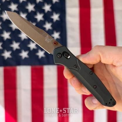 The Back Door: Benchmade Osborne - S90V Reverse Tanto, Taiga Green Aluminum - Made in USA (940FE-2601) (Trade In)