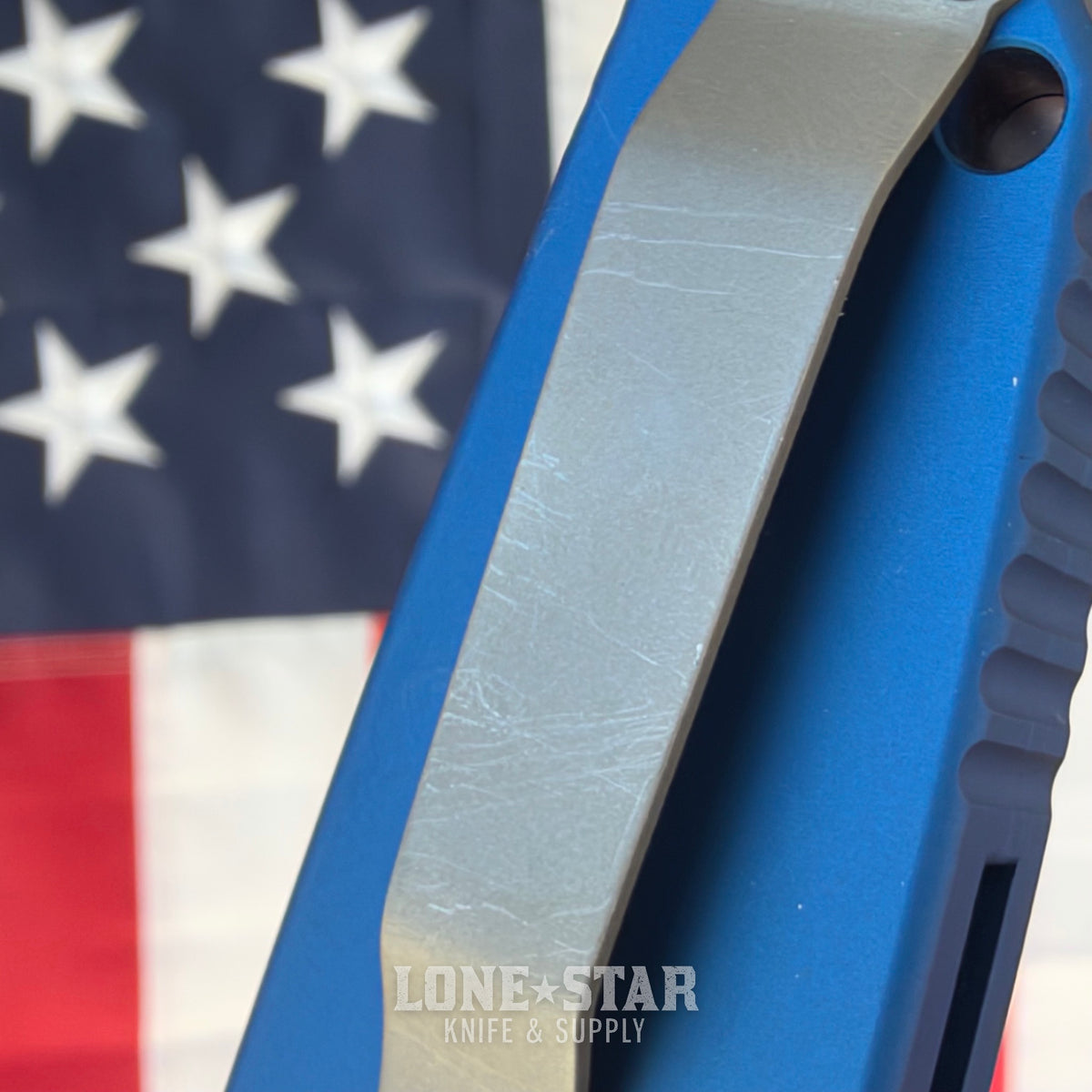 The Back Door: Pro-Tech TR-3 Tactical Response 3 Auto - Blue Grooved Aluminum, 3.5" 154CM - Made in USA (TR-3 Blue) (Trade In)
