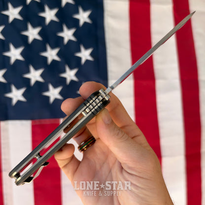 The Back Door: Southern Grind Bad Monkey - Black Carbon Fiber, 3.875" 14C28N Satin Tanto, Emerson Wave - Made in USA (SG02050008) (Trade In)