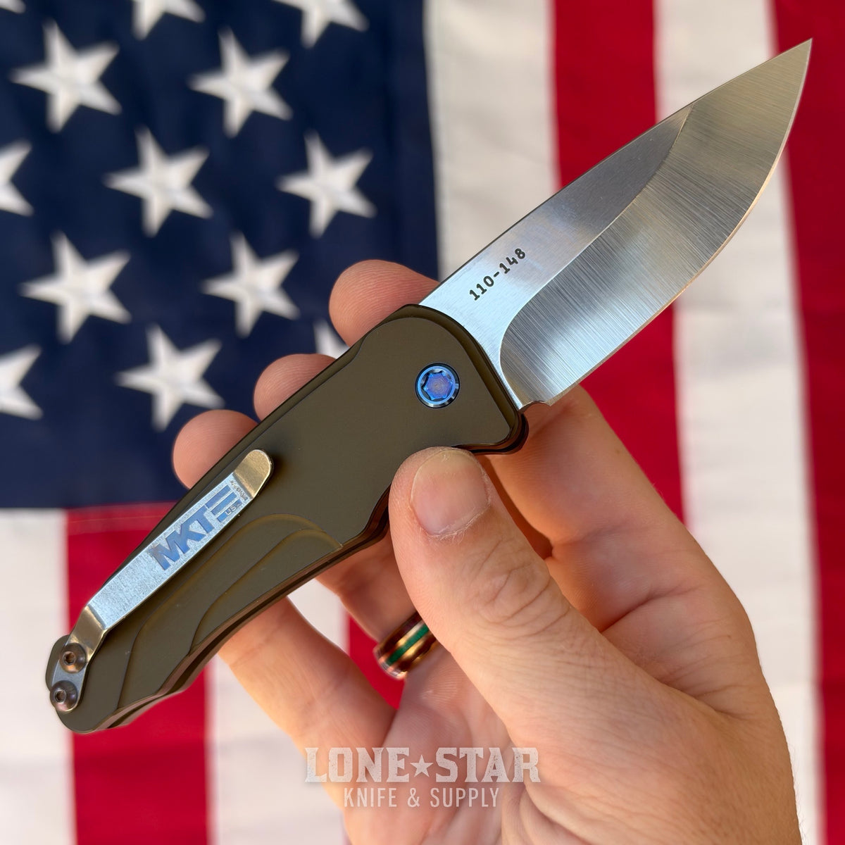 The Back Door: Medford Smooth Criminal Auto - 3" S35VN Drop Point, Hard Anodized Aluminum, Button Lock - Made in USA (Trade In)