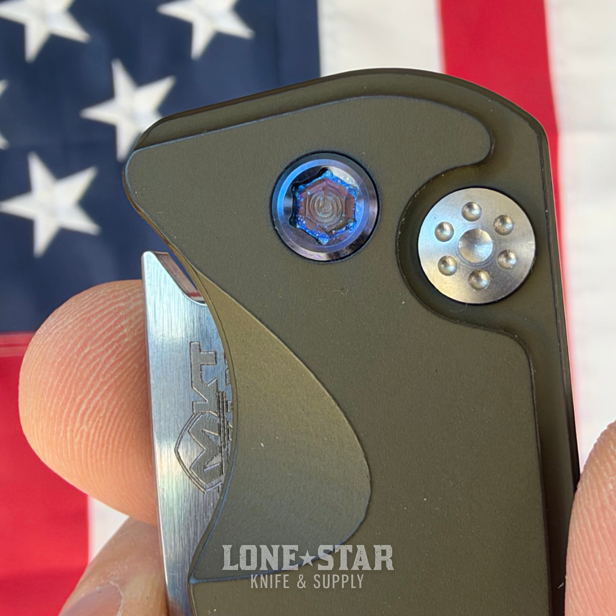 The Back Door: Medford Smooth Criminal Auto - 3" S35VN Drop Point, Hard Anodized Aluminum, Button Lock - Made in USA (Trade In)