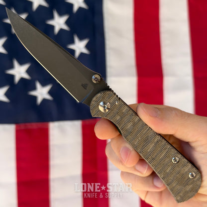 The Back Door: Toor Knives Merchant 2.0 S Campfire Edition - Forest Green Canvas Micarta, 3.75" S35VN Black Oxide Drop Point - Made in USA (TR64281) (Trade In)
