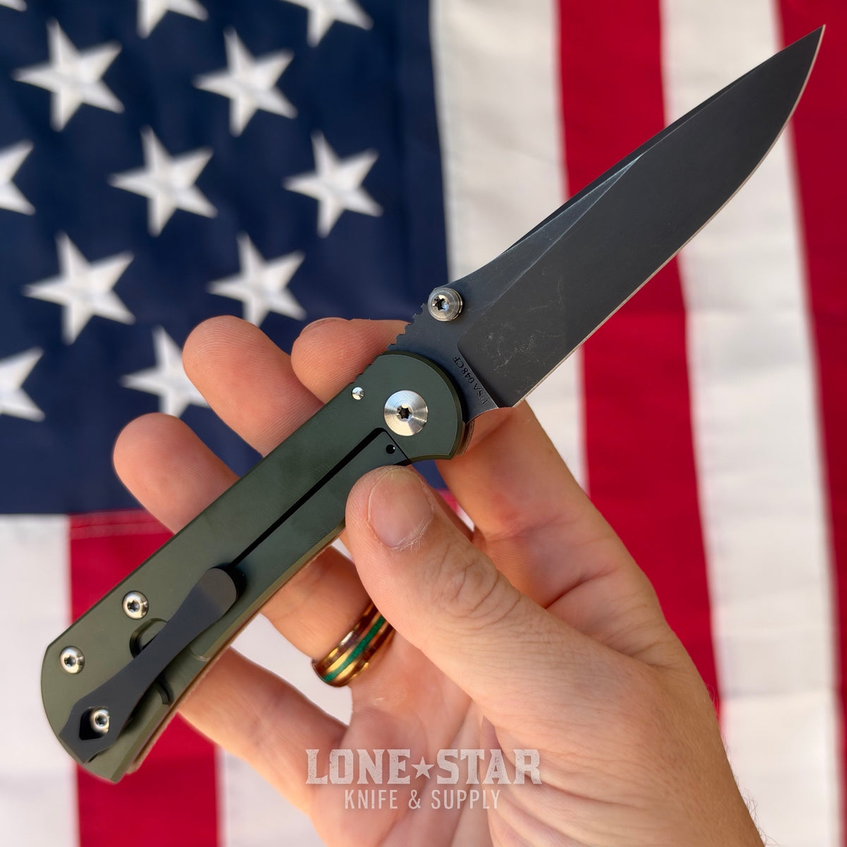 The Back Door: Toor Knives Merchant 2.0 S Campfire Edition - Forest Green Canvas Micarta, 3.75" S35VN Black Oxide Drop Point - Made in USA (TR64281) (Trade In)