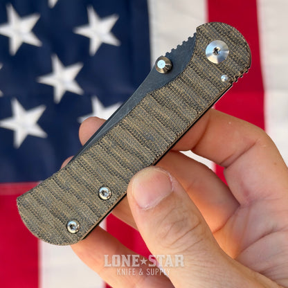 The Back Door: Toor Knives Merchant 2.0 S Campfire Edition - Forest Green Canvas Micarta, 3.75" S35VN Black Oxide Drop Point - Made in USA (TR64281) (Trade In)