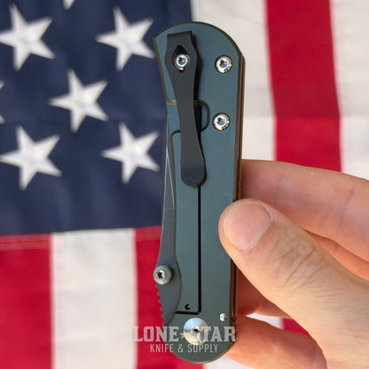 The Back Door: Toor Knives Merchant 2.0 S Campfire Edition - Forest Green Canvas Micarta, 3.75" S35VN Black Oxide Drop Point - Made in USA (TR64281) (Trade In)