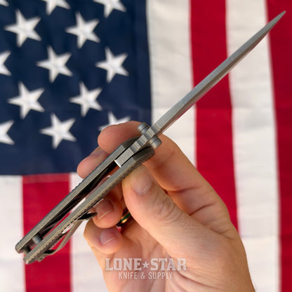 The Back Door: McNees PM MAC 2 3.5 - Swerve, Atomic Stonewash Titanium, 3.5" MagnaCut Flat Grind - Made in USA (Trade In)