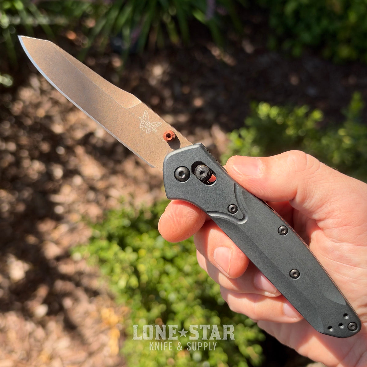 The Back Door: Benchmade Osborne - S90V Reverse Tanto, Taiga Green Aluminum - Made in USA (940FE-2601) (Trade In)