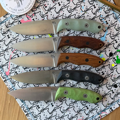 4B Outdoors Mini Snake River 3.5" Fixed Blade – 1095 High Carbon, Convex Grind, Kydex Sheath – Forged in Fire Champion – Made in USA