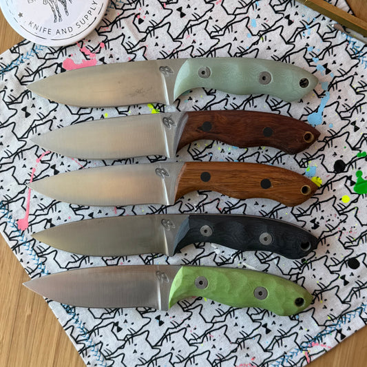 4B Outdoors Mini Snake River 3.5" Fixed Blade – 1095 High Carbon, Convex Grind, Kydex Sheath – Forged in Fire Champion – Made in USA