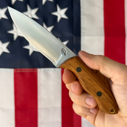 4B Outdoors Mini Snake River 3.5" Fixed Blade – 1095 High Carbon, Convex Grind, Kydex Sheath – Forged in Fire Champion – Made in USA