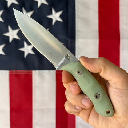 4B Outdoors Mini Snake River 3.5" Fixed Blade – 1095 High Carbon, Convex Grind, Kydex Sheath – Forged in Fire Champion – Made in USA