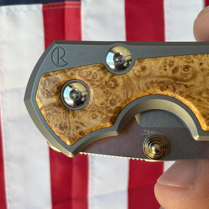 The Back Door: Chris Reeve Large Sebenza 31 3.61" Drop Point, MagnaCut, Box Elder Burl Inlay, Born Oct 2025 – Made in USA
