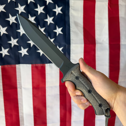 The Back Door: Chris Reeve Green Beret 7" Fixed Blade, CPM MagnaCut Black, Canvas Micarta, BNIB – Made in USA