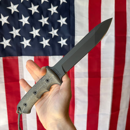 The Back Door: Chris Reeve Green Beret 7" Fixed Blade, CPM MagnaCut Black, Canvas Micarta, BNIB – Made in USA