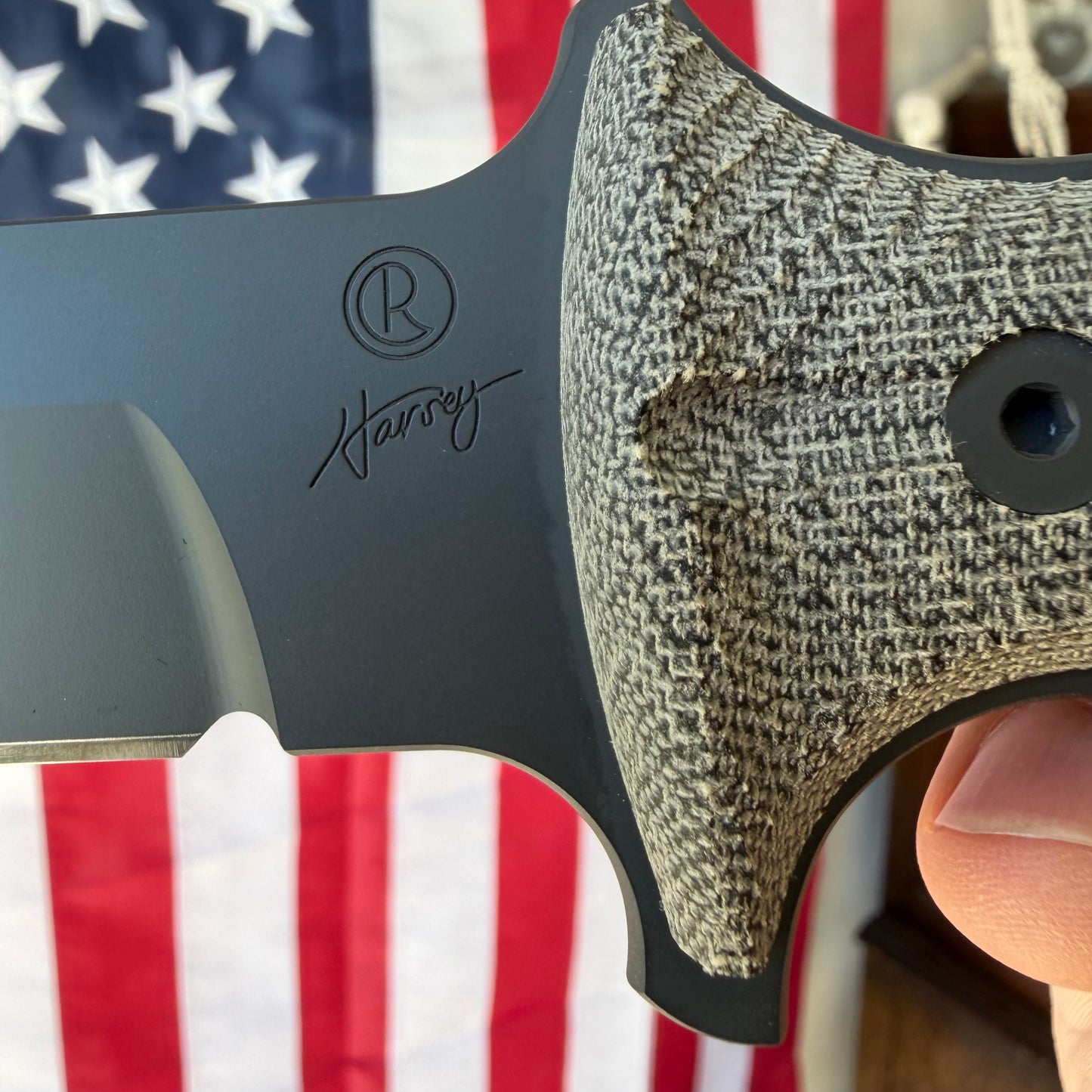 The Back Door: Chris Reeve Green Beret 7" Fixed Blade, CPM MagnaCut Black, Canvas Micarta, BNIB – Made in USA