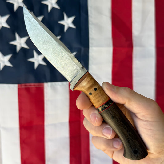 The Back Door: Rowland Cutlery Jackrabbit 4" Fixed Blade, ProCut Carbon Steel, Multi-Material Handle, Dual Sheath – Made in USA