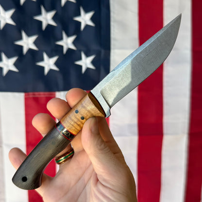 The Back Door: Rowland Cutlery Jackrabbit 4" Fixed Blade, ProCut Carbon Steel, Multi-Material Handle, Dual Sheath – Made in USA