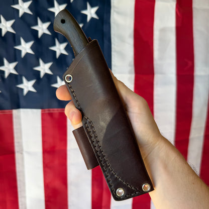 The Back Door: Rowland Cutlery Jackrabbit 4" Fixed Blade, ProCut Carbon Steel, Multi-Material Handle, Dual Sheath – Made in USA