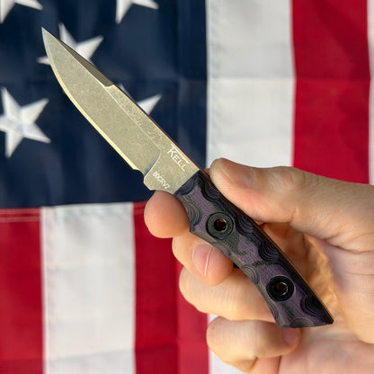 The Back Door: T.Kell Piranha 2.2" Fixed Blade, 80CRV2 NiB Battleworn, Full Tang, Blem Model – Made in USA
