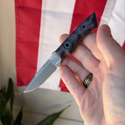 The Back Door: T.Kell Piranha 2.2" Fixed Blade, 80CRV2 NiB Battleworn, Full Tang, Blem Model – Made in USA