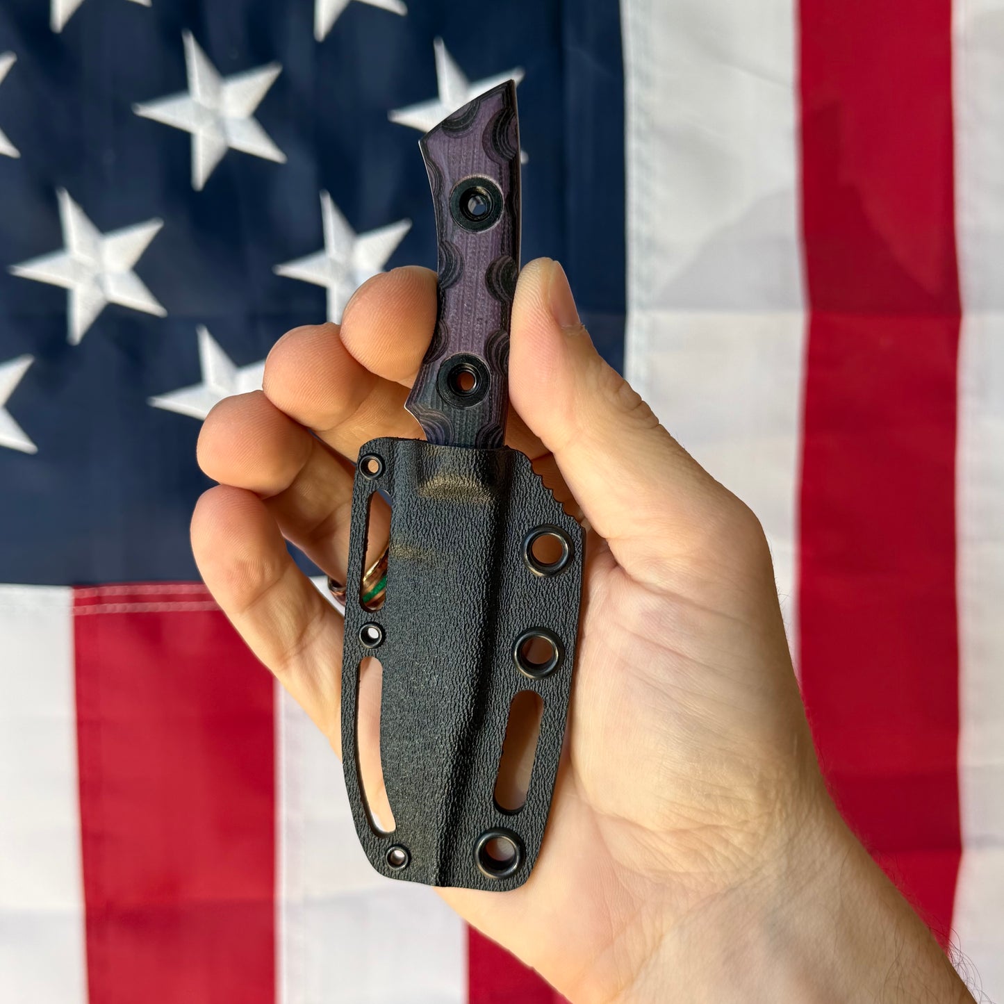 The Back Door: T.Kell Piranha 2.2" Fixed Blade, 80CRV2 NiB Battleworn, Full Tang, Blem Model – Made in USA