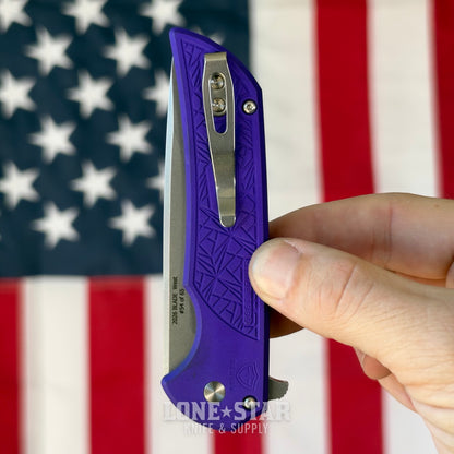 Pro-Tech Mordax Flipper, Blade Show West 2026 Exclusive, 3.5" Stonewash MagnaCut, Nexus Purple - Made in USA (BSW26.Mordax.1)