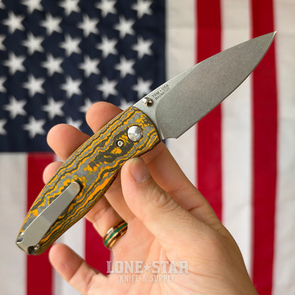 TRM NEUTRON 2 Linerlock, Neon Orange Camo Carbon 3D, 3" MagnaCut, Blade Show West 2026 Special Edition, Made in USA (TRM-N2LL-NEONORANGE-BSW)