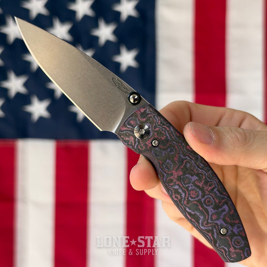 TRM NEUTRON 2 Framelock, Purple Haze Fat Carbon 3D with Pinstripe Titanium Lockside, 2.95" MagnaCut, Blade Show West 2026 Special Edition, Made in USA (TRM-N2FL-PURPLEHAZE-BSW)
