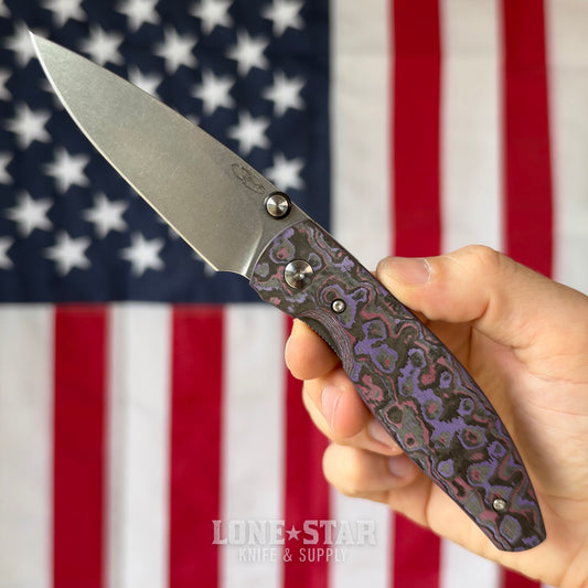 TRM ATOM Linerlock, Purple Haze Fat Carbon 3D, 3.5" MagnaCut, Blade Show West 2026 Special Edition, Made in USA (TRM-ATOMLL-PURPLEHAZE-BSW)